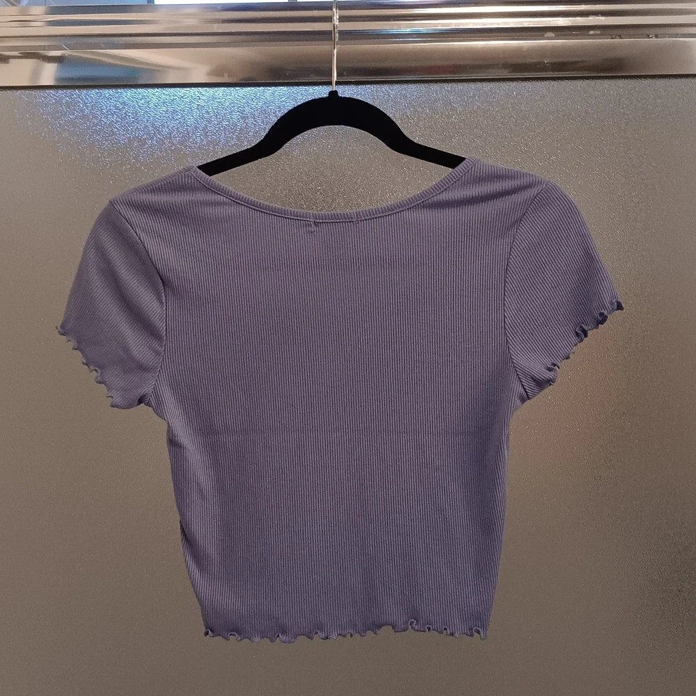 Womens Ribbed Crop Top - Picture 3 of 5